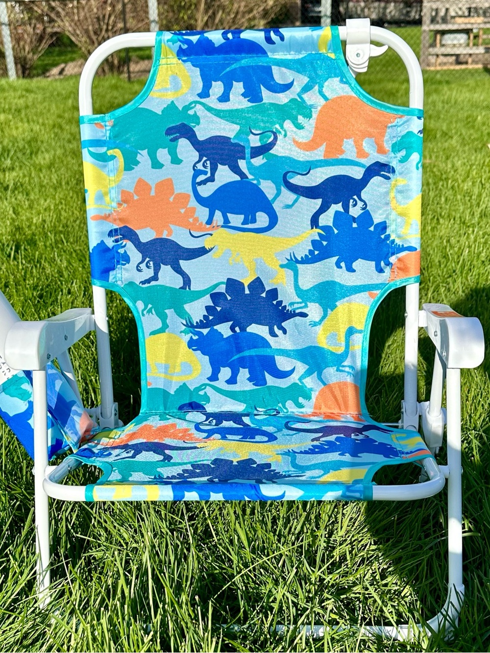 C&C CALIFORNIA Beach Chair 3-6 Years Folding Dino Cup Holder‎ Umbrella Foldable